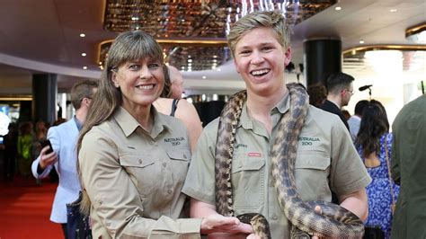 Steve Irwin's son Robert spends 16th birthday feeding crocodiles at the Australia Zoo with ...