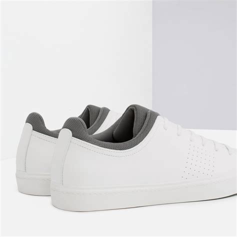 Zara Combined Color Sneakers in White for Men | Lyst