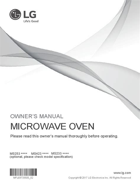 Microwave Oven: Owner'S Manual | PDF | Foods | Oven