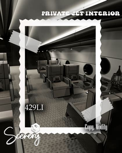 Second Life Marketplace - SCENERY// Private Jet interior (Night Version)