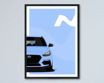 Hyundai I30n 2021 Fastback/hatchback Art Car Illustration | Etsy