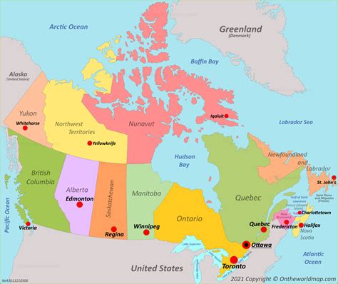 Map Of Canada Provinces