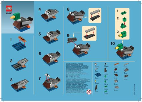 Instrucciones para armar un pato de LEGO | レゴ, レゴ 作り方, 動物