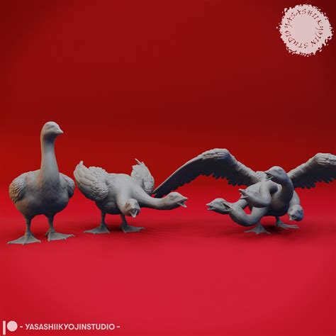 Goose Hydra 3d Printed Miniature for Tabletop Rpgsdungeons and ...