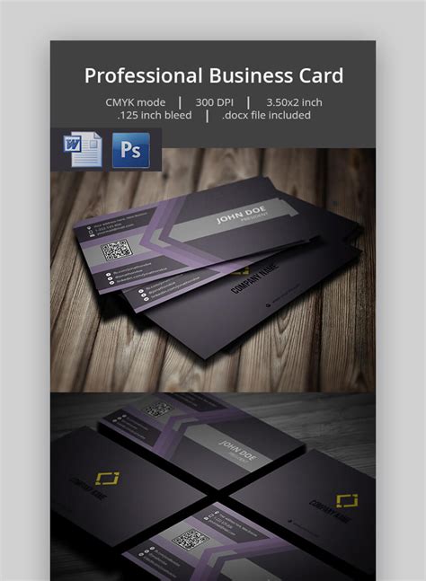 Free Blank Business Card Template Word – Mightyprintingdeals.com