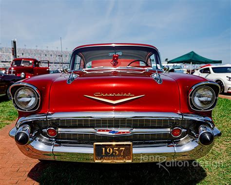 1957 Chevy, Red 57 Chevy Classic Car Wall Art, Red Chevrolet Bel Air ...