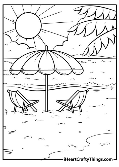 Summer Tree Beach Coloring Page Beach Coloring Pages Tree Coloring | My XXX Hot Girl