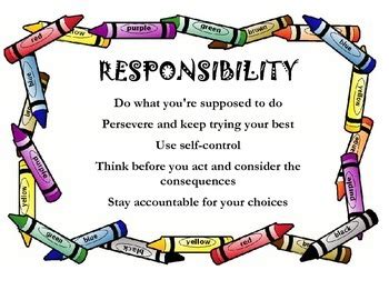 Responsibility Posters For Kids