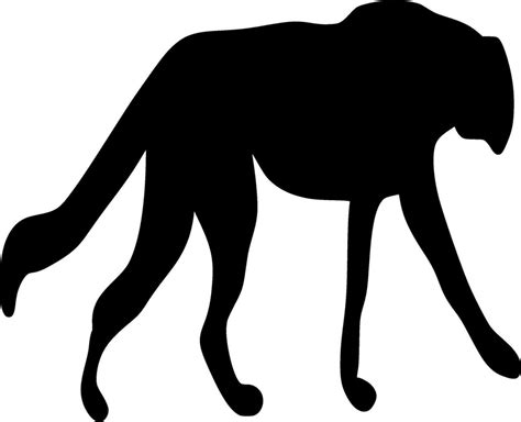 Panther Silhouette Vector on white background 35509234 Vector Art at ...