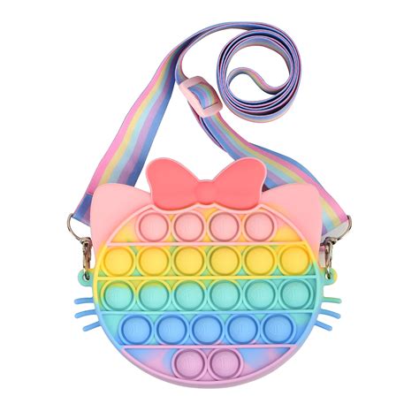 Buy SURFACEPOP Cat Pop It Purse for Girls | 2-in-1 Small Crossbody Pop it Bag for Easter ...