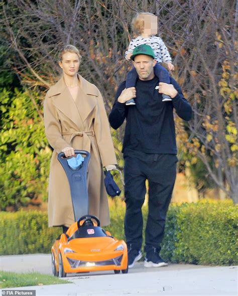 Rosie Huntington-Whiteley, 31, enjoys stroll with fiancé Jason Statham, 51, and son Jack | Daily ...