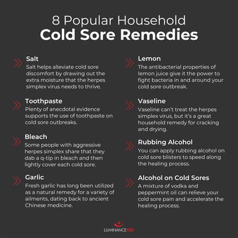 8 Household Cold Sore Remedies (And How Effective They Really Are!) – Luminance RED