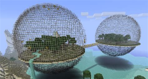 Biodomes (with secret hideout) Minecraft Map