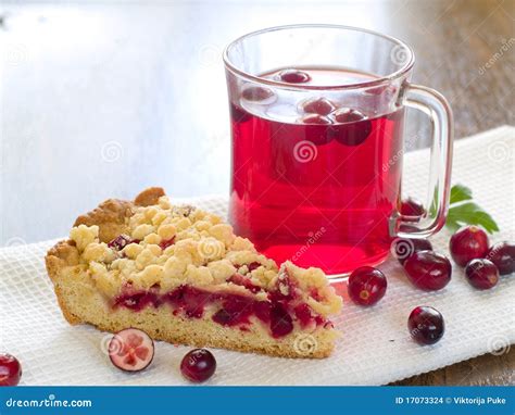 Cake and fruit tea stock photo. Image of pastry, berry - 17073324