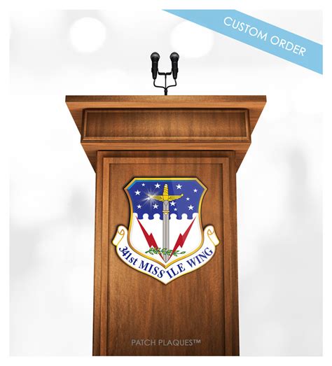 Custom Podium and Lectern Plaques for Military, Air Force, Army ...