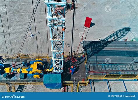 Drilling Rig for Oil Well Drilling. Equipment for Drilling Oil a Stock ...