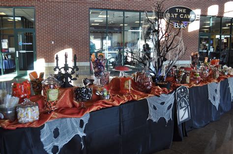 a second way to set the table | Halloween candy buffet, Halloween buffet, Candy buffet decorations