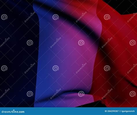 3d French flag stock illustration. Illustration of ripple - 284299287