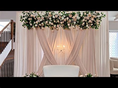 DIY- Floral Backdrop DIY- Wedding Backdrop - YouTube