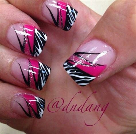 Pink zebra nails | Nails | Pinterest