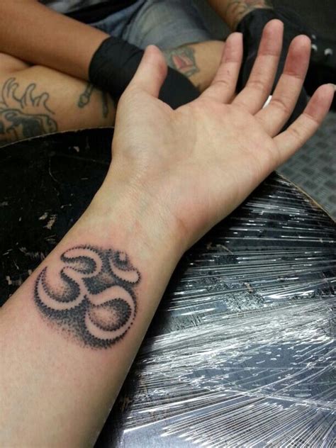 Om tattoo on wrist Om Wrist Tattoo, Om Symbol Tattoo, Sanskrit Tattoo, Mandala Tattoo, Shiva ...