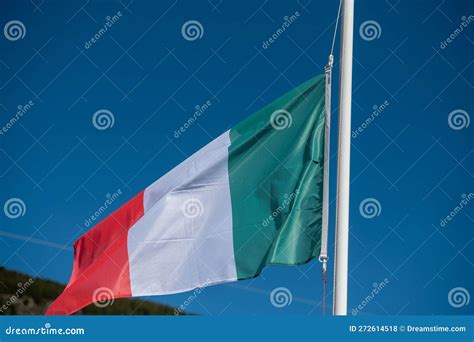 Waving Flag of Italy with Sunny Day Stock Photo - Image of banner, proclamation: 272614518