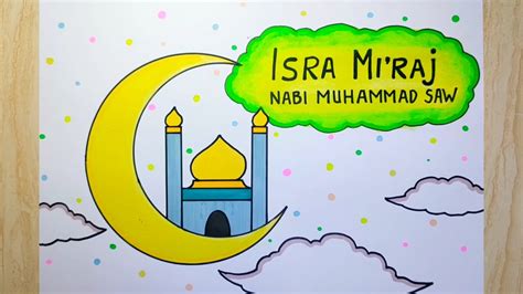 Cara membuat poster isra mi'raj 2023 - YouTube