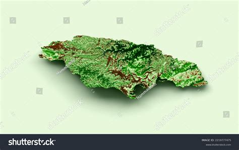 Jamaica Topographic Map 3d Realistic Map Stock Illustration 2219777475 | Shutterstock