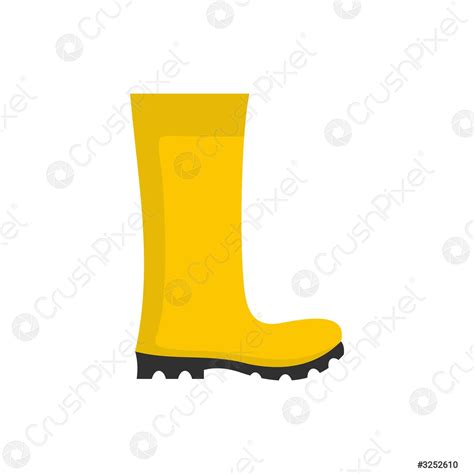 Rubber boots icon vector flat - stock vector 3252610 | Crushpixel