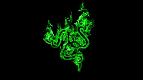 Online crop | Razer logo, Razer, green, black, black background HD wallpaper | Wallpaper Flare