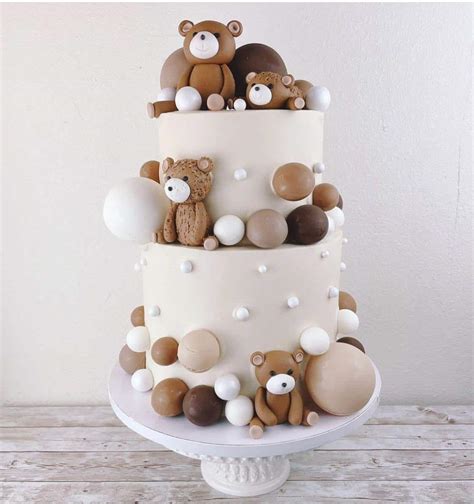 15+ Adorable Teddy Bear Baby Shower Cake Ideas - One Sweet Nursery