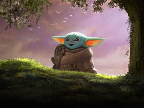 #BabyYoda #TVShows #Artwork #Yoda #4K Child Yoda 4K Star Wars Wallpaper ...