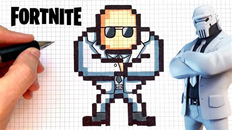 TUTO DESSIN BRUTUS SKIN PIXEL ART - FORTNITE - YouTube