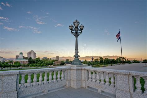 Salt Lake City Sunrise from the Capital Stock Image - Image of salt ...