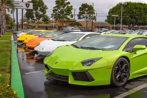 Lamborghini Cars Parked at the Factory Authorized Dealership in California Editorial Stock Photo ...