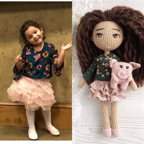 Personalized crochet soft doll look alike toy from photo for | Etsy | Dolls handmade, Fabric ...