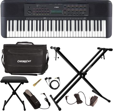 Yamaha PSR-E273 61-Key Portable Grand Piano Keyboard Kit - Includes ...