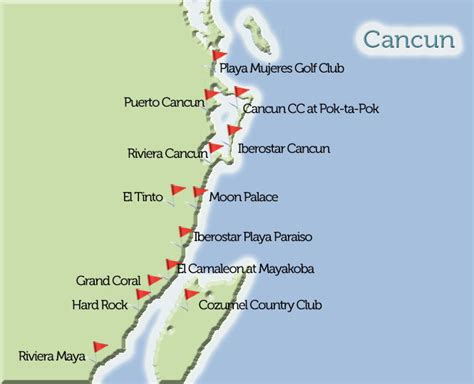 Cancun Golf Courses Map View - Golf Mexico Tee Times