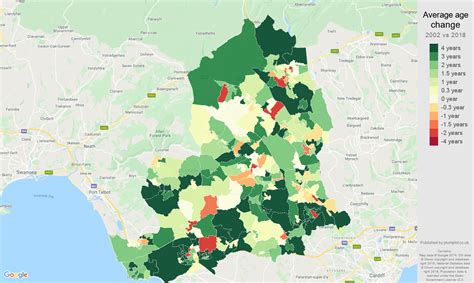 Mid-Glamorgan population growth rates.