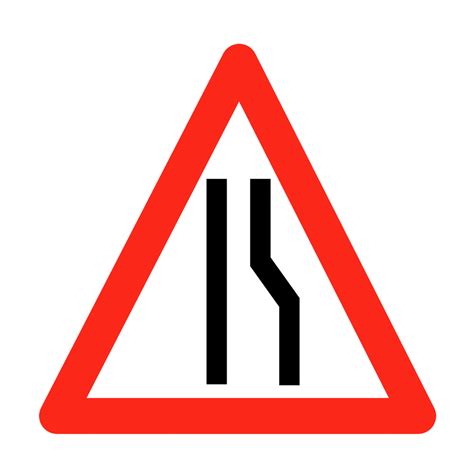 Road Narrows Sign - ClipArt Best