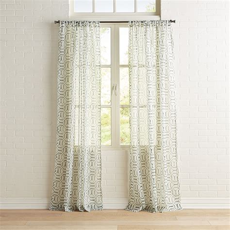 Shibori Geometric Charcoal Sheer Curtain | Curtains, Sheer curtain ...