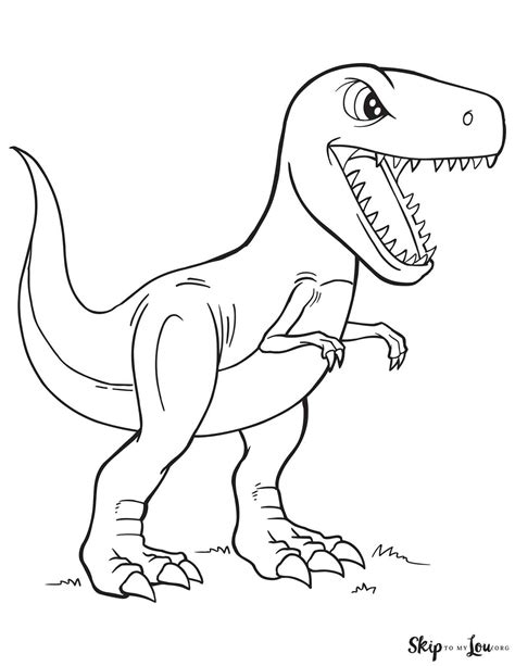 Terrifying T Rex Coloring Pages For Kids | Skip To My Lou