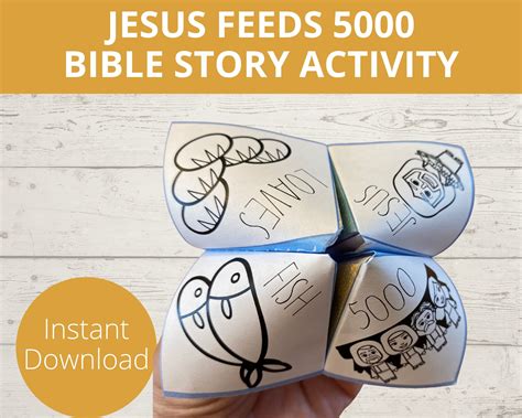 Jesus Feeds 5000 Bible Story Activity Sunday School Craft - Etsy