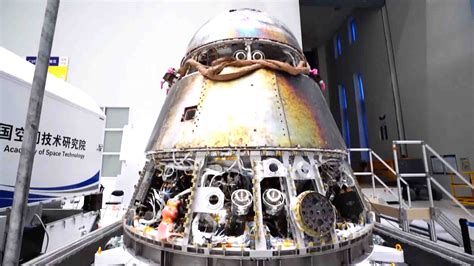 China's experimental manned spaceship's return capsule shown to public - CGTN