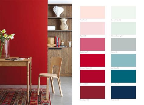 Plascon Essential Collection: Red Dining Room with Wooden Furniture