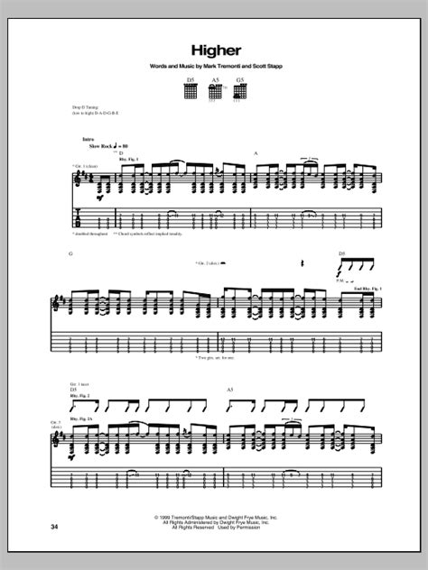 Higher by Creed - Guitar Tab - Guitar Instructor