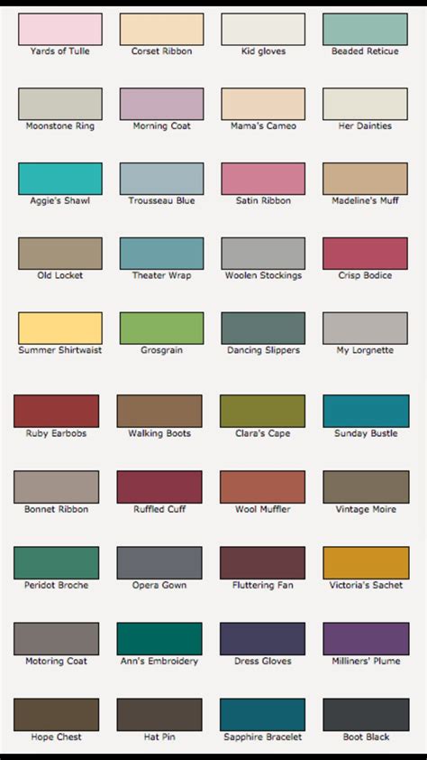 Pin by Shannon Reeves on DIY | Chalk paint colors, Paint color chart ...