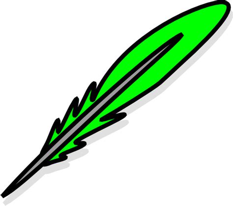 Green Feather Clip Art at Clker.com - vector clip art online, royalty free & public domain