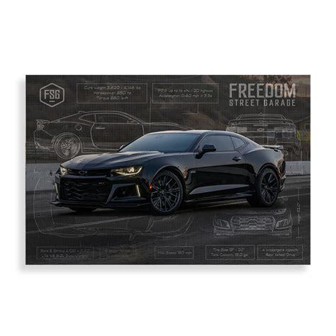 Camaro ZL1 Blueprint Poster – Freedom Street Garage