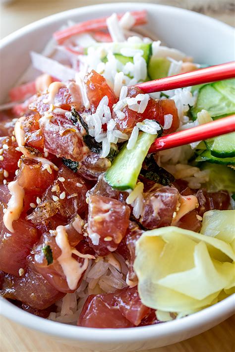 Poke Bowl with Spicy Ahi Tuna